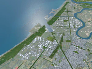Sapporo City Hokkaido Japan 120km 3D Model