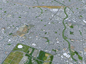 Sapporo City Hokkaido Japan 120km 3D Model