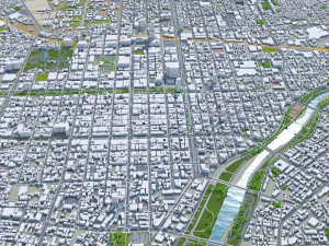 Sapporo City Hokkaido Japan 120km 3D Model