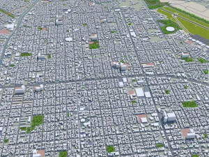 Sapporo City Hokkaido Japan 120km 3D Model