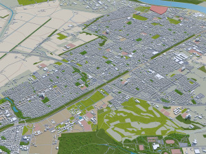 Sapporo City Hokkaido Japan 120km 3Dモデル