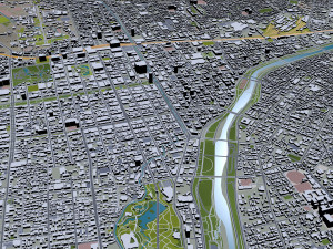 Sapporo City Hokkaido Japan 120km 3Dモデル