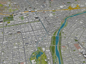 Sapporo City Hokkaido Japan 120km 3Dモデル
