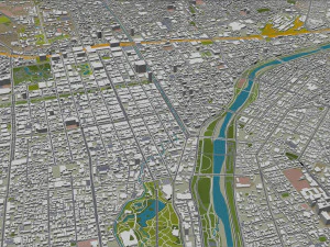 Sapporo City Hokkaido Japan 120km 3D Model
