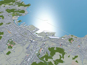 Sapporo City Hokkaido Japan 120km 3D Model