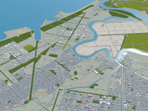 Sapporo City Hokkaido Japan 120km 3D Model
