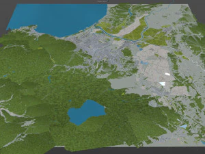 Sapporo City Hokkaido Japan 120km 3D Model
