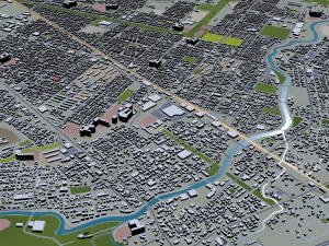 Sapporo City Hokkaido Japan 120km 3D Model