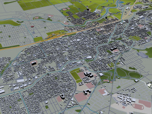 Sapporo City Hokkaido Japan 120km 3Dモデル