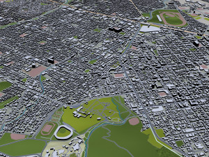 Sapporo City Hokkaido Japan 120km 3Dモデル