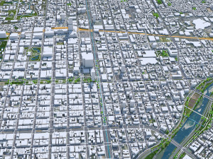 Sapporo City Hokkaido Japan 120km 3Dモデル