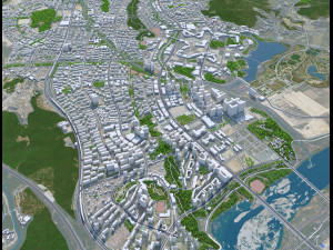 Sejong city South Korea 80km Model 3D