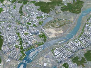 Sejong city South Korea 80km Model 3D