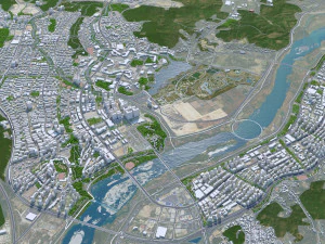 Sejong city South Korea 80km 3D Model