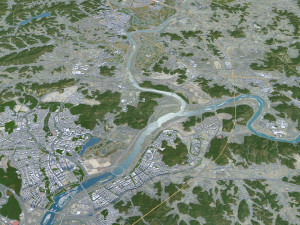 Sejong city South Korea 80km Model 3D