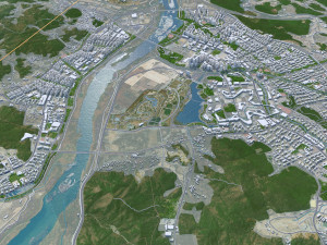 Sejong city South Korea 80km Model 3D