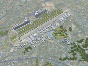 Sejong city South Korea 80km Model 3D