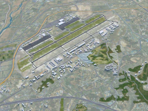 Sejong city South Korea 80km 3D Model