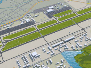 Sejong city South Korea 80km Model 3D