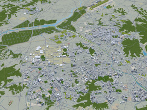 Sejong city South Korea 80km Model 3D