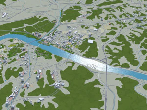 Sejong city South Korea 80km 3D Model