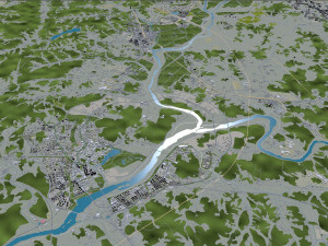 Sejong city South Korea 80km Model 3D