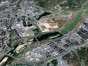 Sejong city South Korea 80km Model 3D
