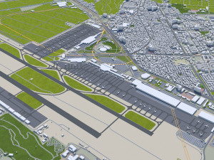 Seoul city South Korea 75km 3D Model