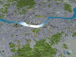 Seoul city South Korea 75km 3D Model