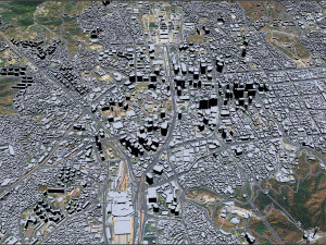 Seoul city South Korea 75km 3D Model