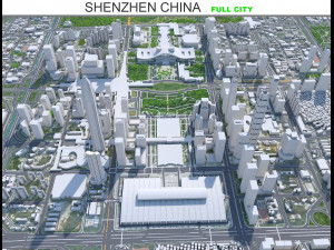 Shenzhen city China 60km 3D 모델