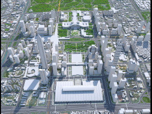 Shenzhen city China 60km 3D 모델