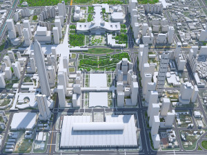 Shenzhen city China 60km 3D 모델
