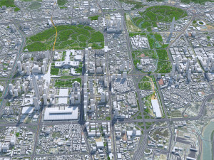 Shenzhen city China 60km 3D 모델