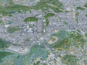 Shenzhen city China 60km 3D 모델