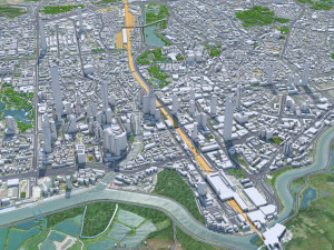 Shenzhen city China 60km 3D 모델