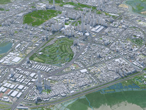Shenzhen city China 60km 3D 모델