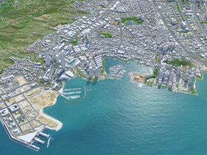 Shenzhen city China 60km 3D Model