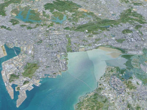 Shenzhen city China 60km 3D Model