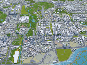 Shenzhen city China 60km 3D 모델