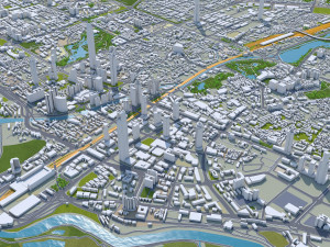 Shenzhen city China 60km 3D 모델