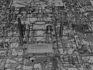 Shenzhen city China 60km 3D 모델