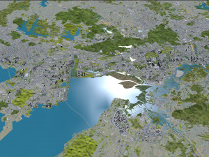 Shenzhen city China 60km 3D 모델