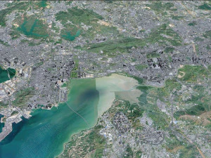 Shenzhen city China 60km 3D Model