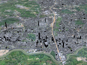 Shenzhen city China 60km 3D 모델