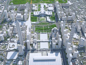 Shenzhen city China 60km 3D Model