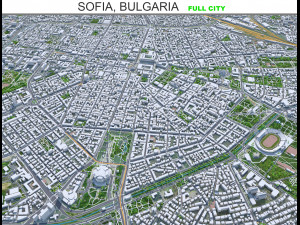 Sofia city Bulgaria 30km 3Dモデル