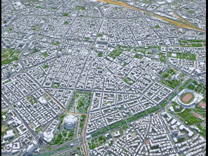 Sofia city Bulgaria 30km 3D Model