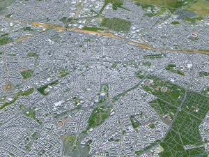 Sofia city Bulgaria 30km 3D Model