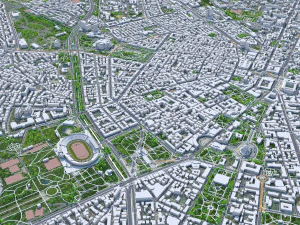 Sofia city Bulgaria 30km 3D Model